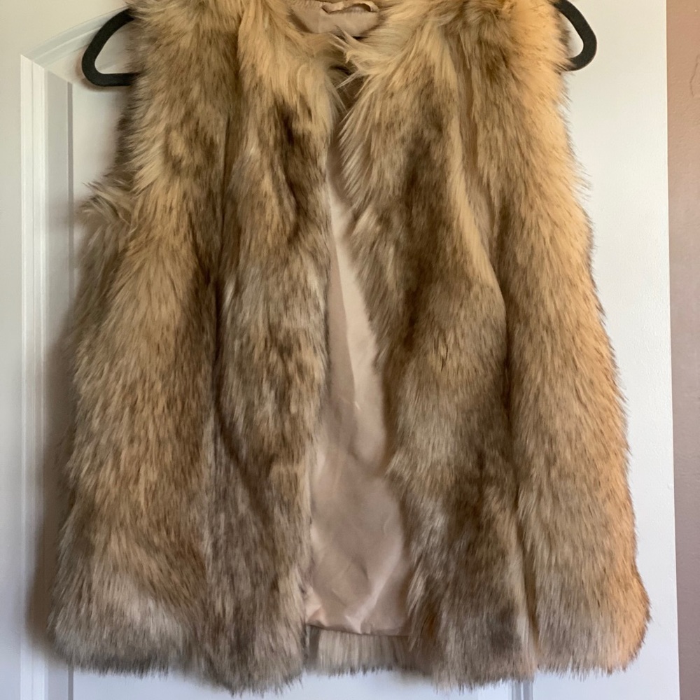Topshop faux fur vest